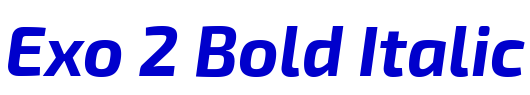 Exo 2 Bold Italic 字体